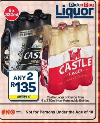 Castle Lager or Castle Free