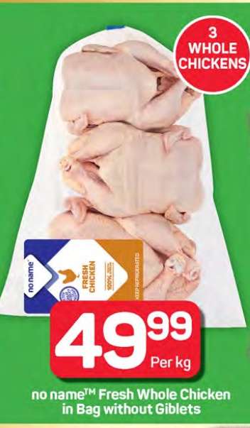 no name Fresh Whole Chicken in Bag Without Giblets