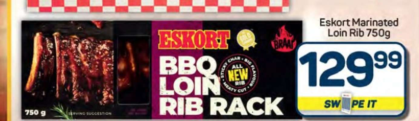 Eskort Marinated Loin Rib 750g
