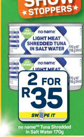 no name Tuna Shredded In Salt Water 170g