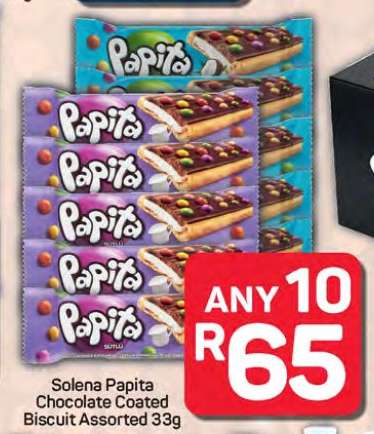 Solena Papita Chocolate Coated Biscuit Assorted 33g