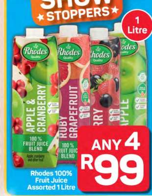 Rhodes 100% Fruit Juice Assorted
