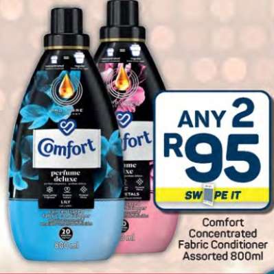 Comfort Concentrated Fabric Conditioner Assorted 800ml