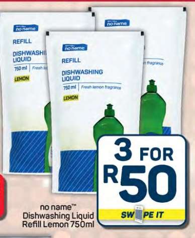 no name Dishwashing Liquid Refill Lemon 750ml