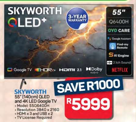 SKYWORTH 55" QLED TV