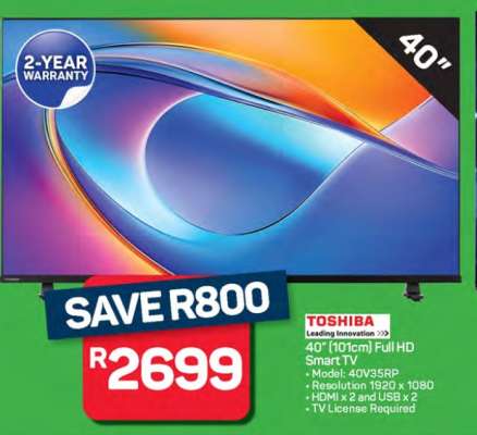 Toshiba 40" Full HD Smart TV