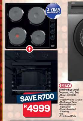 DEFY Slimline Eye Level Oven and Hob Set