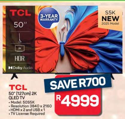 TCL 50'' 2K QLED TV