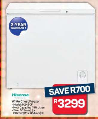 Hisense White Chest Freezer