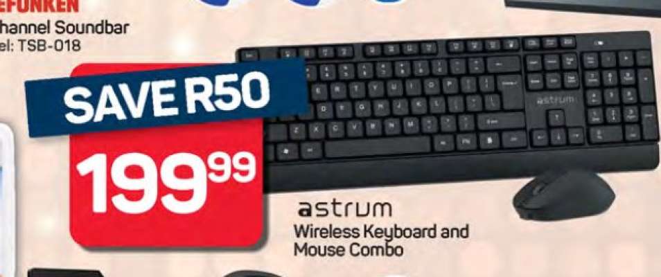 Astrum Wireless Keyboard and Mouse Combo