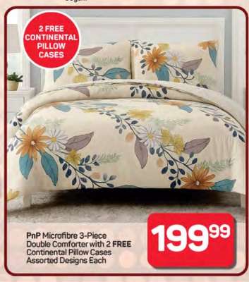 PnP Microfibre 3-Piece Double Comforter