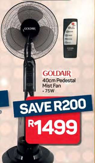 GOLDAIR 40cm Pedestal Mist Fan