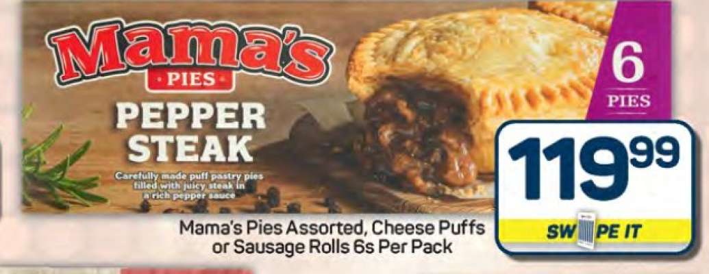 Mama's Pies Assorted, Cheese Puffs or Sausage Rolls