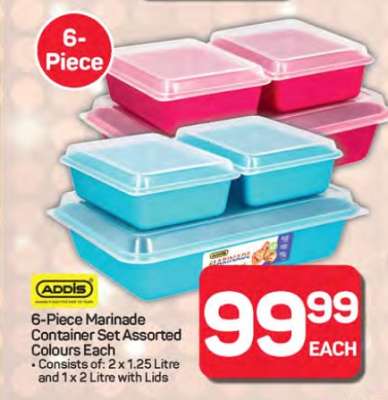 6-Piece Marinade Container Set