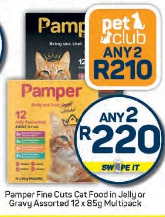 Pamper Fine Cuts Cat Food in Jelly or Gravy Assorted 12 x 85g Multipack