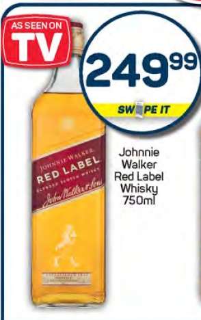 Johnnie Walker Red Label Whisky 750ml