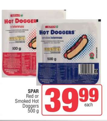 SPAR Red or Smoked Hot Doggers 500 g