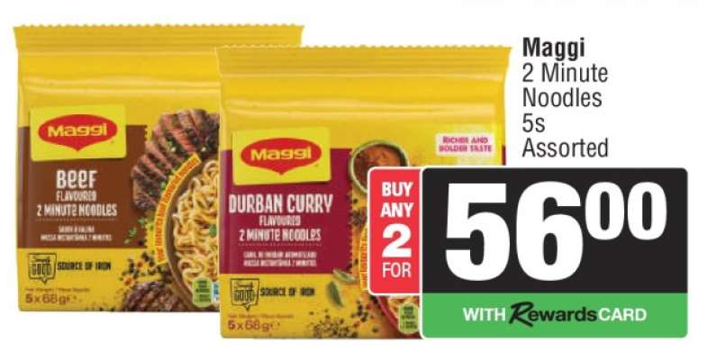 Maggi 2 Minute Noodles 5s Assorted