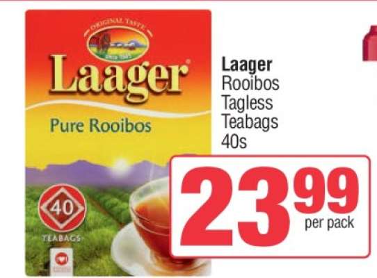 Laager Rooibos Tagless Teabags 40s