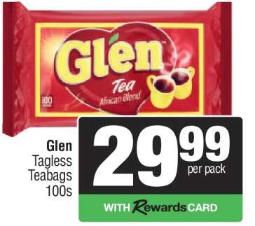 Glen Tagless Teabags 100s