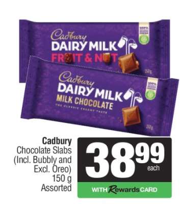 Cadbury Chocolate Slabs