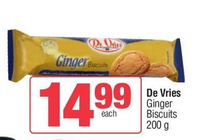 De Vries Ginger Biscuits