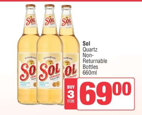 Sol Quartz Non-Returnable Bottles 660ml
