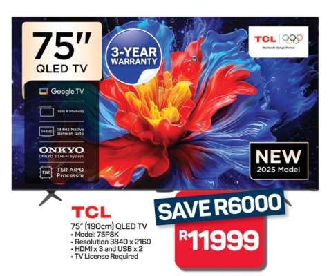 TCL 75" QLED TV