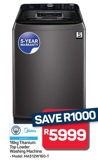 16kg Titanium Top Loader Washing Machine