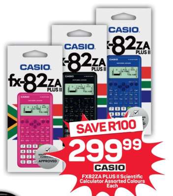 FX82ZA PLUS II Scientific Calculator Assorted Colours Each