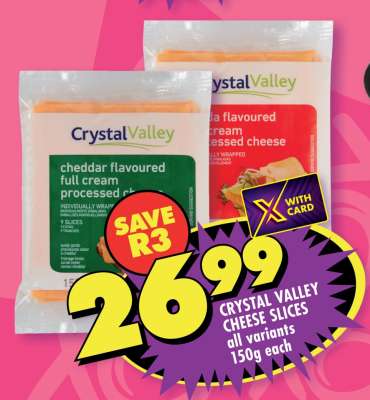 CRYSTAL VALLEY CHEESE SLICES