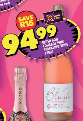 BLUSH BON COURAGE PINK SPARKLING WINE 750ml