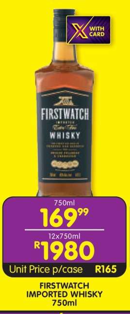 FIRSTWATCH IMPORTED WHISKY 750ml