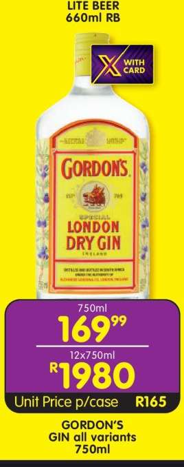 GORDON'S GIN all variants 750ml