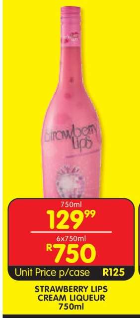 Strawberry Lips Cream Liqueur 750ml