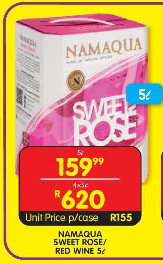 NAMAQUA SWEET ROSÉ/RED WINE 5ℓ