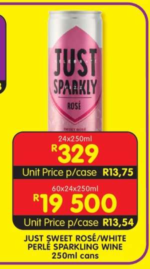 JUST SWEET ROSÉ/WHITE PERLÉ SPARKLING WINE