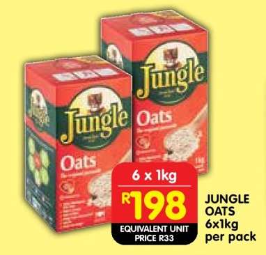 JUNGLE OATS 6x1kg per pack