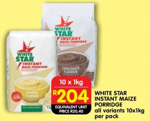 WHITE STAR INSTANT MAIZE PORRIDGE