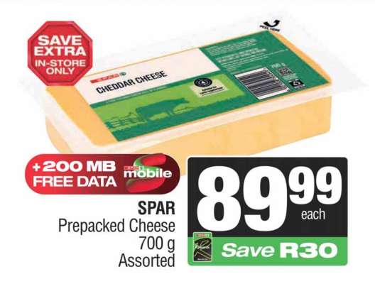 SPAR Prepacked Cheese
