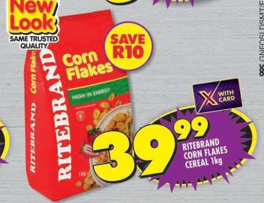 RITEBRAND CORN FLAKES CEREAL 1kg