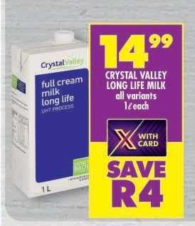 CRYSTAL VALLEY LONG LIFE MILK