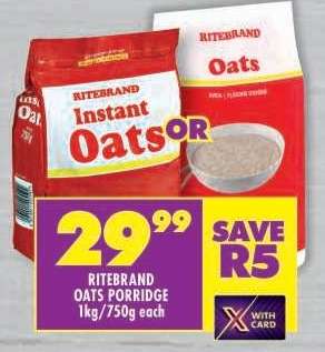 RITEBRAND OATS PORRIDGE