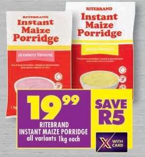 RITEBRAND INSTANT MAIZE PORRIDGE