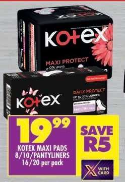 Kotex Maxi Pads