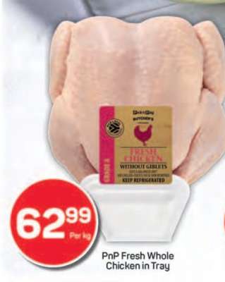 PnP Fresh Whole Chicken in Tray