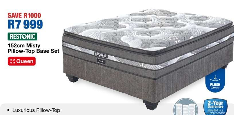 152cm Misty Pillow-Top Base Set