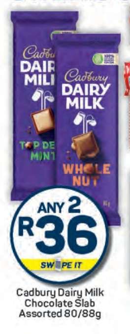 Cadbury Dairy Milk Chocolate Slab Assorted 80/88g