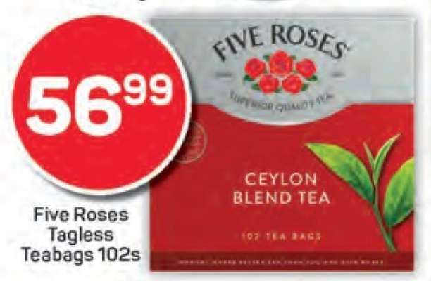 Five Roses Tagless
Teabags 102s