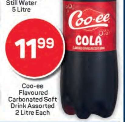 Coo-ee Flavoured Carbonated Soft Drink Assorted 2 Litre Each